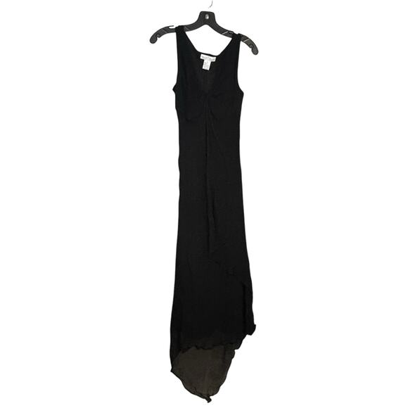 White House Black Market Little Black Dress Maxi 6 100% Silk Elegant Stylish - Picture 1 of 7